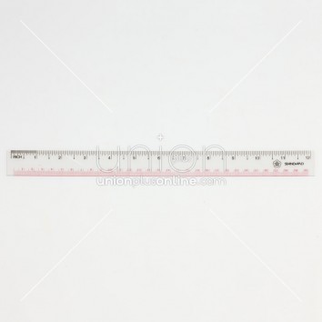 Standard ไม้บรรทัด PVC 12 นิ้ว <1/72> ใส
