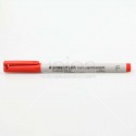 STAEDTLER ปากกาเขียนแผ่นใส ลบได้ 0.6 <1/10> สีแดง