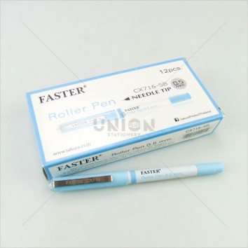 Faster ปากกาโรลเลอร์ ปลอก 0.5 CX-716 SB <1/12> สีฟ้า