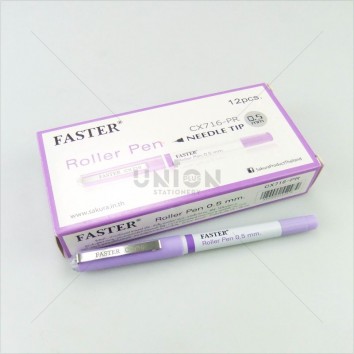 Faster ปากกาโรลเลอร์ ปลอก 0.5 CX-716 PR <1/12> สีม่วง