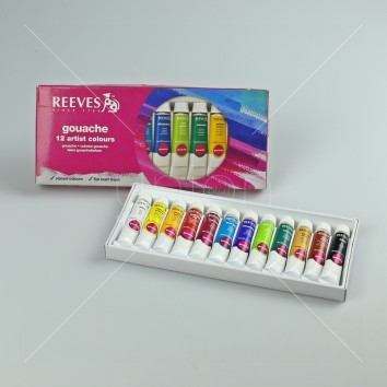 REEVES สีโปสเตอร์ ชุด 12 สี 10 ml.<1/1>