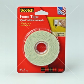 Scotch เทปโฟมกาว 2 หน้า 21มม. x 3เมตร <1/1>