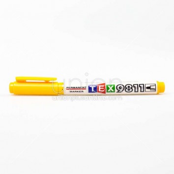 TEX ปากกามาร์กเกอร์ 9811 F <1/12> สีเหลือง