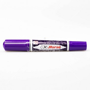 Horse ปากกาเคมี 2 หัว <1/12> สีม่วง