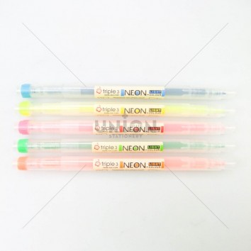 TRIPLE3 ปากกาไฮไลท์ H400 <1/12> คละสี
