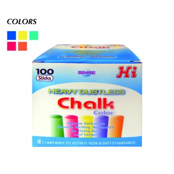 Hi Chalk ดัสเลทชอล์ค 10 แท่ง DCK100C <1/10> คละสี