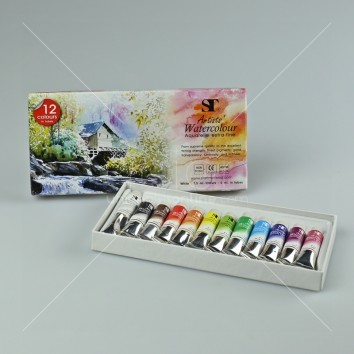 ST สีน้ำหลอด ชุด 12 สี <1/1>